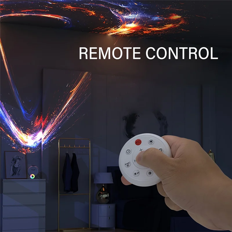 A31R-Galaxy Star Projector مع ضوء ليلي RGB ومكبر صوت بلوتوث USB LED مصباح قمري 13 شريحة لغرفة النوم وغرفة الألعاب للأطفال