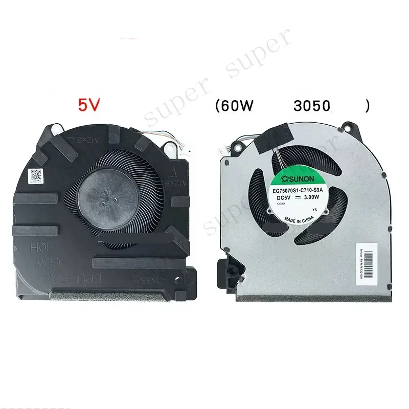 New Genuine Laptop CPU GPU Cooling Fan For HP Victus 7/8 16-D 16-E TPN-Q263 Q264 M75721 M75723 M7572 80W 60W