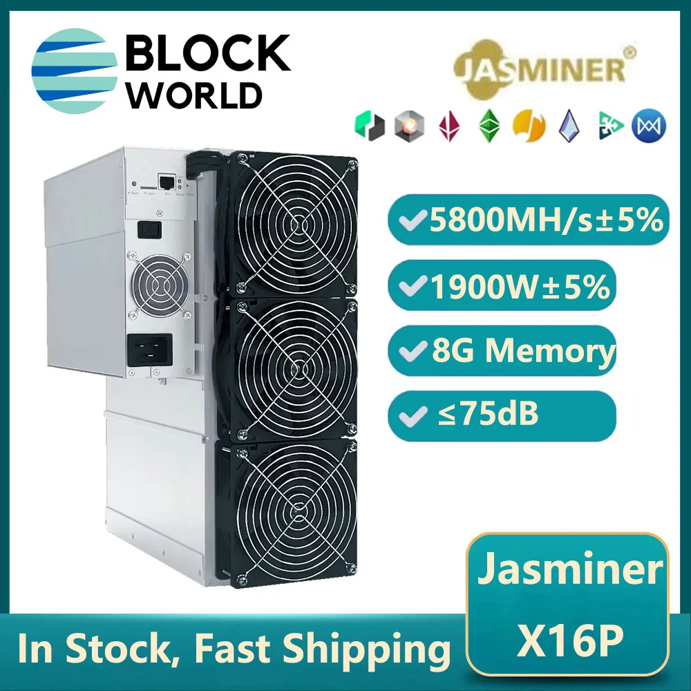 جديد Jasminer X16P 5800MH/s ETC Miner 1900W 8GB الذاكرة مع خوارزمية PSU EtHash أفضل ربح ETC التعدين Asic Miner ETC التعدين