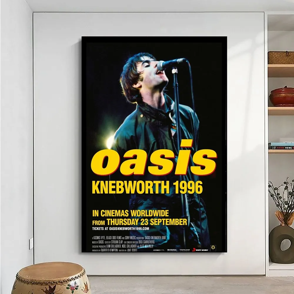 Hot Band O-Oasis Poster Poster carta Kraft Poster Vintage Wall Art Painting studio arte estetica adesivi murali di piccole dimensioni