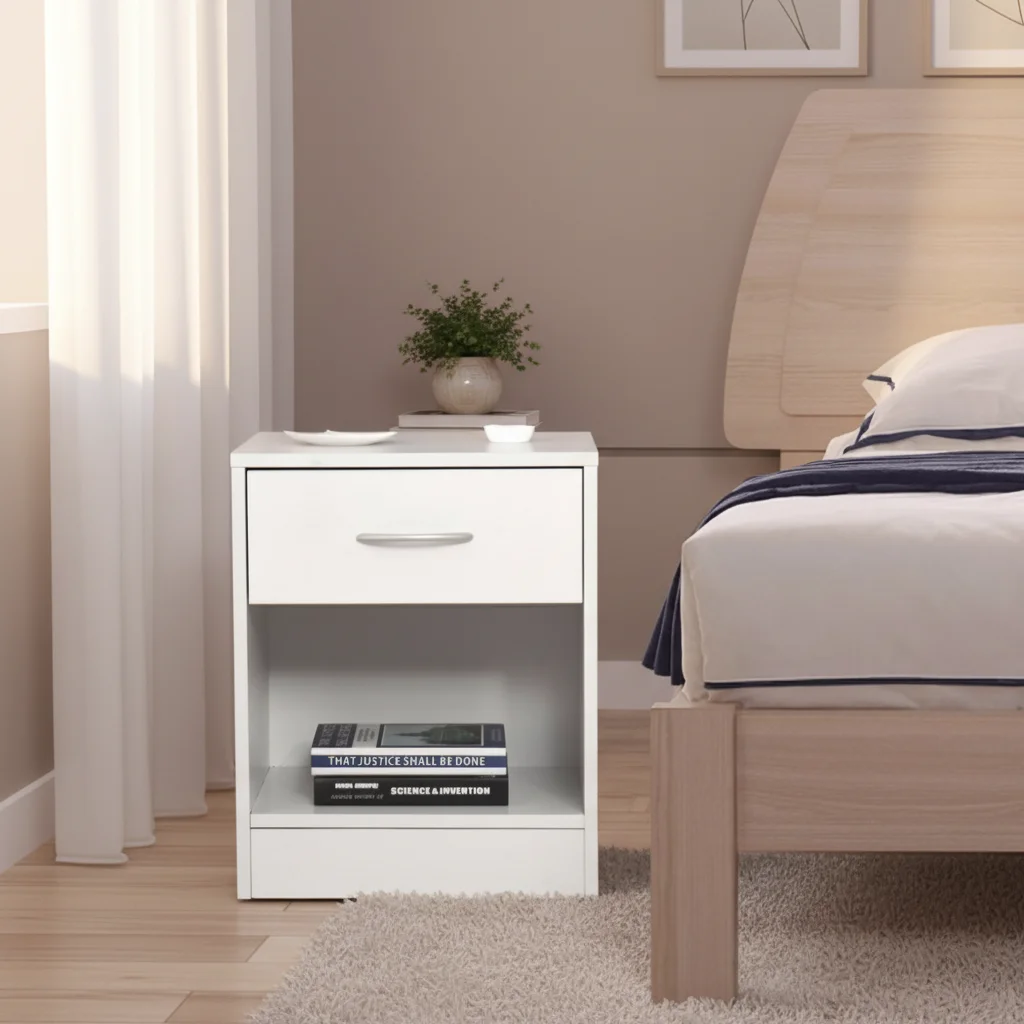 Venta al por mayor: Mesita de noche multifuncional moderna de madera con cajones para sala de estar, apartamento o dormitorio