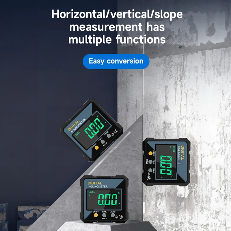 단면 자석 방수 IP54 디지털 경사계 전자 각도기 수평 경사계