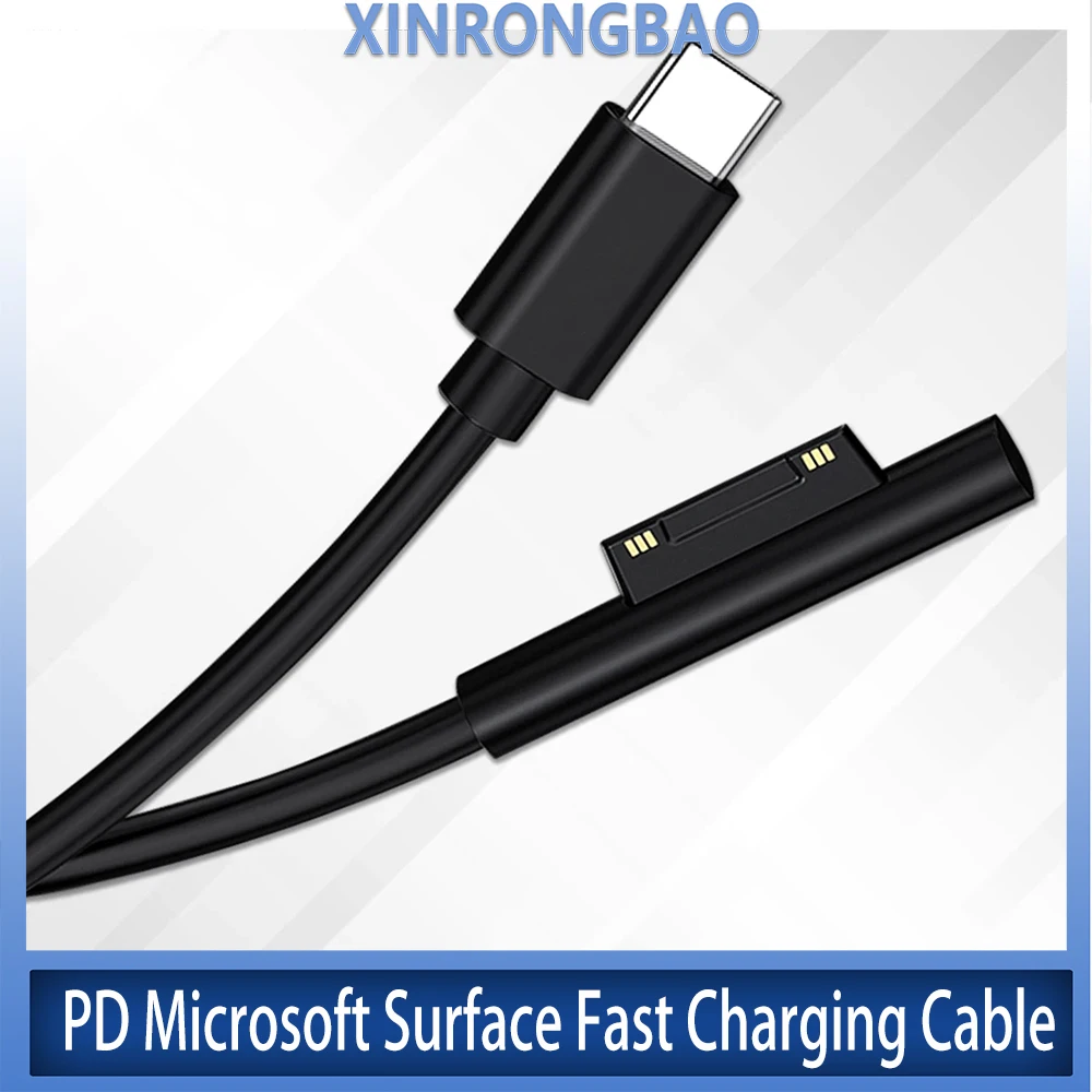 USB Type C Power Supply PD Fast Charger Adapter USB C Fast Cable for Microsoft Surface Pro 7/6/5/4/3 Book/Book 2 0.2M 1.5M 1.8M
