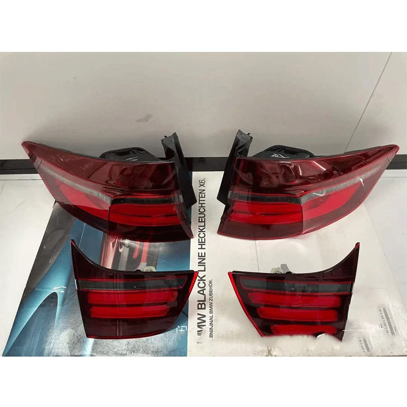 LED Rear Tail Light For BMW X6 E71 35ix 2009-2013 Tuning Parts Old To New Upgraded 2012 2013 BLACK LINE TailLights 63212326585