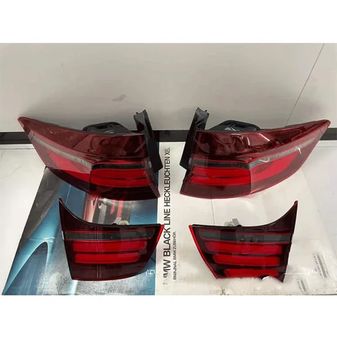 BMW X6 E71 35ix 2009-2013 튜닝 부품 구형에서 신형으로 업그레이드 2012 2013 블랙 라인 테일램프 63212326585 LED 후미등