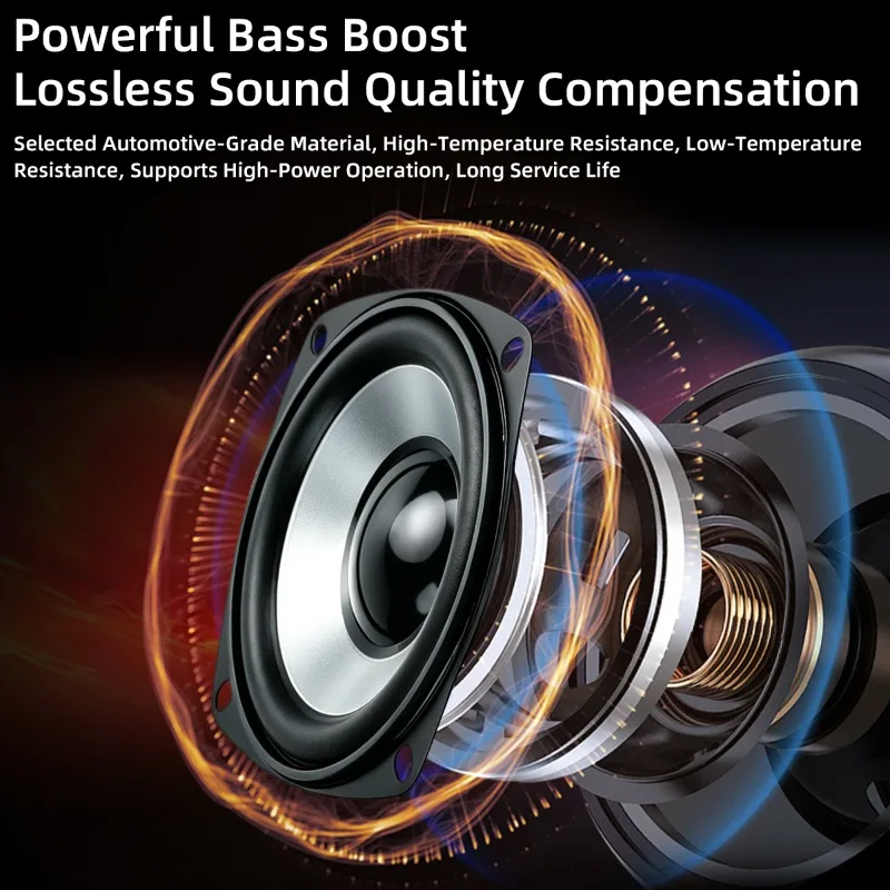 XPIAA 2Pcs 3.5 Inch Midrange Bass Speaker 80W Car Subwoofer Hifi Stereo Music Universal For Car Home Theater System Upgrade