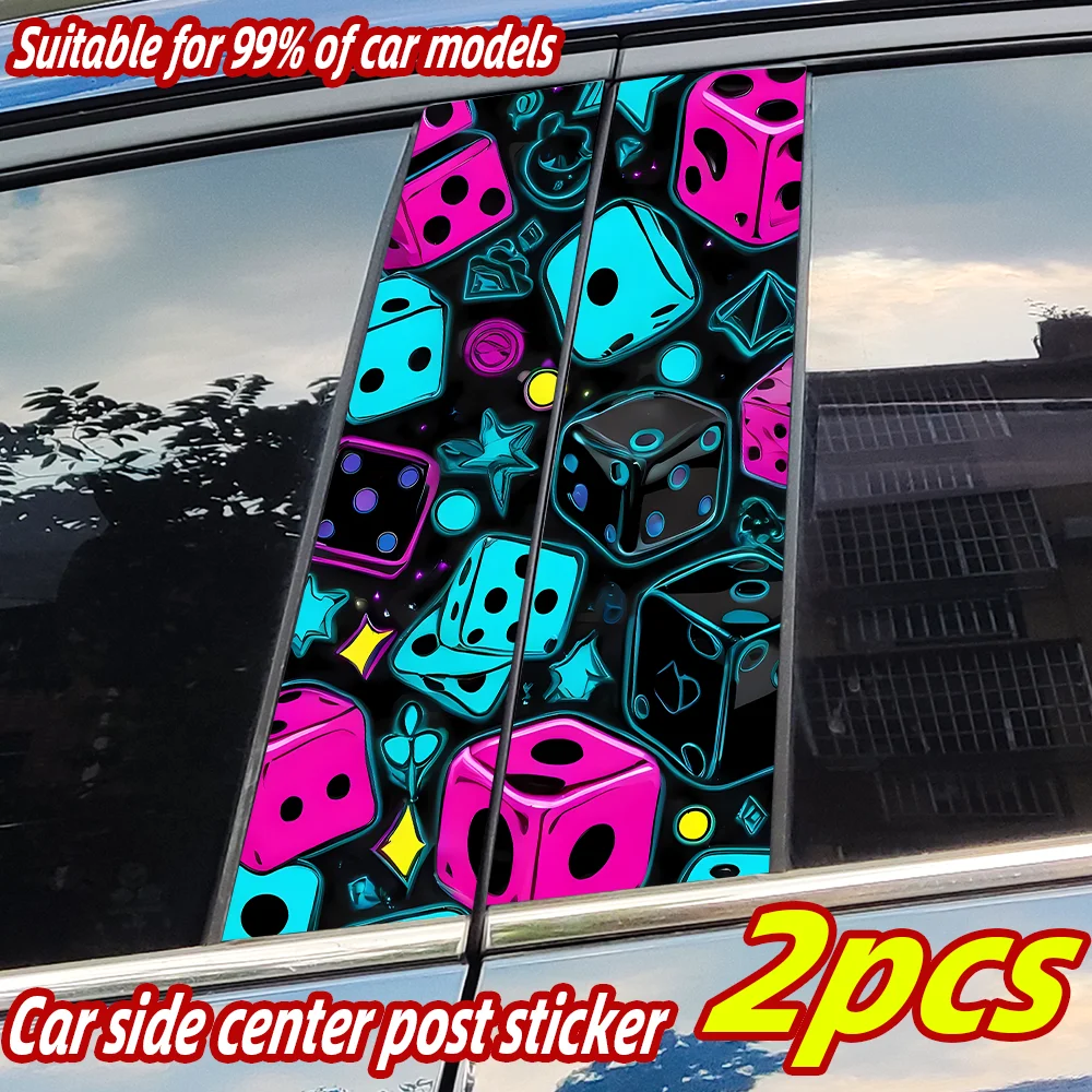 

Креативные кубики, автомобильные наклейки, авто B-стойка, центральная колонна автомобиля, декор, крышка, царапины, водостойкий солнцезащитный крем, виниловые наклейки, аксессуары