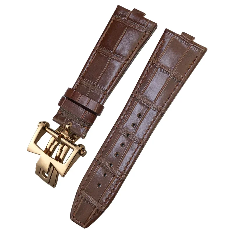 High Quality Genuine Leather Watchband 24X7mm for Vacheron Constantin Overseas 4300V 4500V 5500V Quick Disassembly Watch Strap