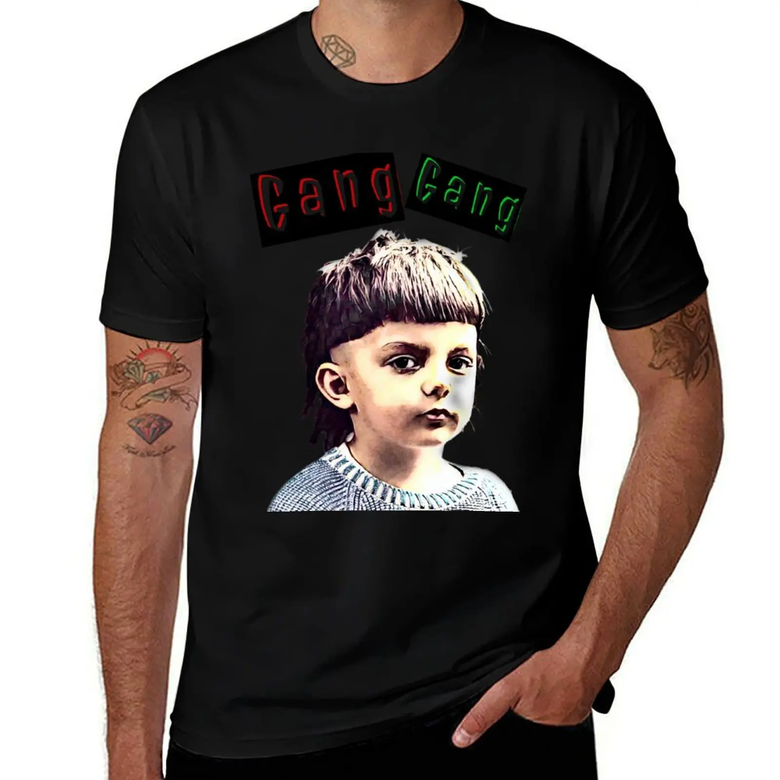Young Theo - Gang Gang (white background) T-Shirt Work Basic Short Sleeve Top T-Shirt