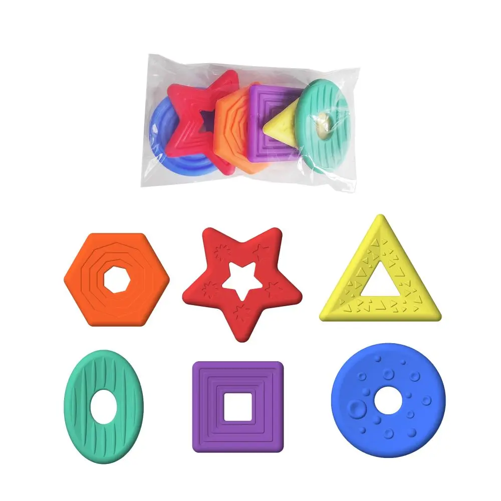 6 ピース/セットテクスチャードソフト心配石そわそわおもちゃリラックスシリコーン子供感覚石クリエイティブノイズテクスチャード心配岩