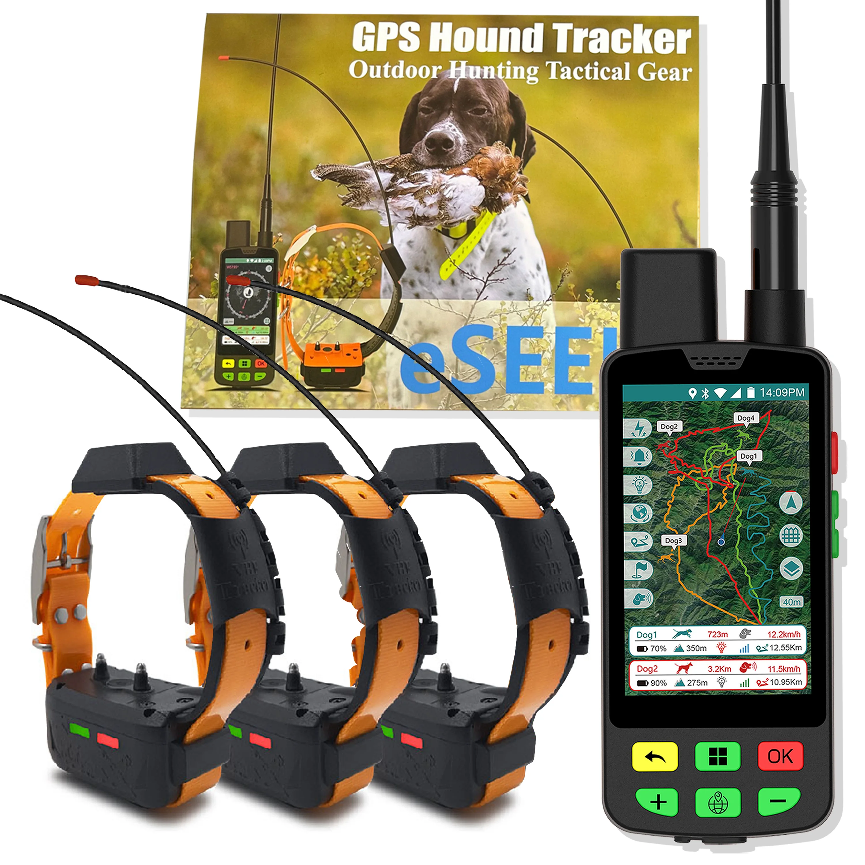 MSDog Tracker GPS Chip - Galileo/BDS Multi-Satellite 3s Location Refresh Offline Maps 7-Day History Playback