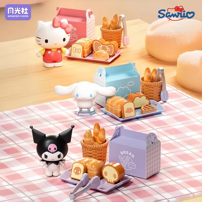 Sanrio Bakery Kuromi Cinnamoroll Hello Kitty Miniature Playhouse Toys   Kawaii Collectible Ornaments Children's Holiday Gifts