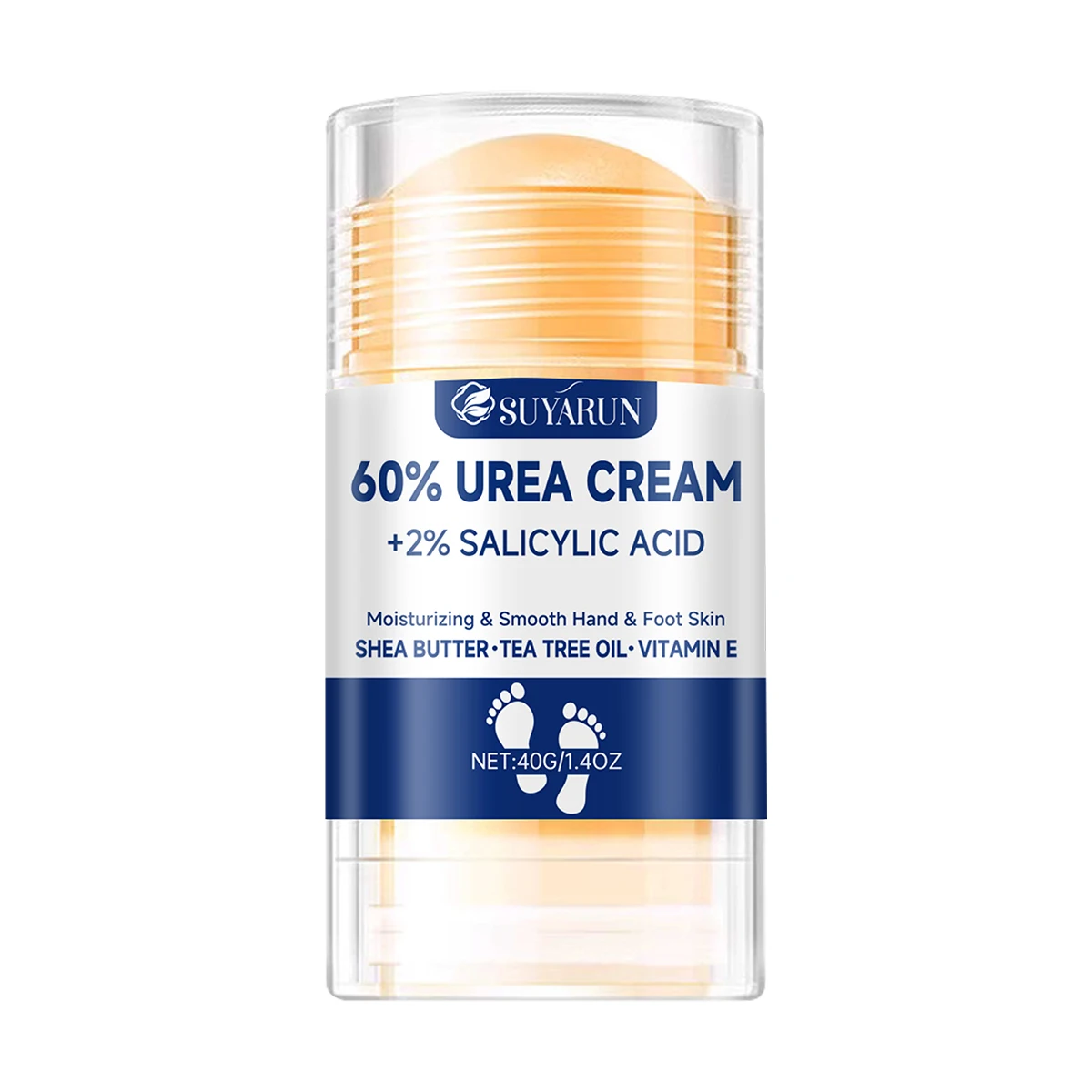 SUYARUN 60% Ureum Voetcrème Stick - Hydraterend en exfoliërend, Reparatie van gebarsten hielen, Diepe hydratatie voor droge voeten, lange bescherming. - afbeelding 1