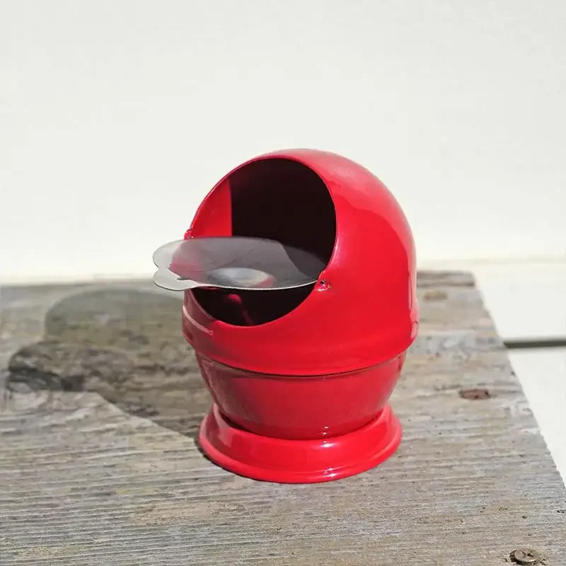Metal single-ear desktop spherical flip ashtray colorful personalized creative gift giving gift