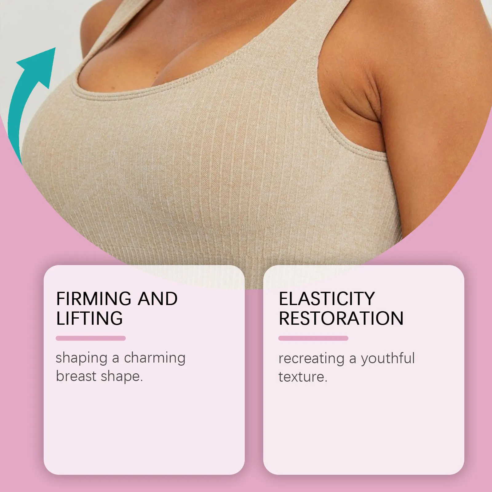 Breast Care Cream, Nourishes Body Skin for Plumpness, Smoothness and Delicateness, Massage Breast Care Cream
