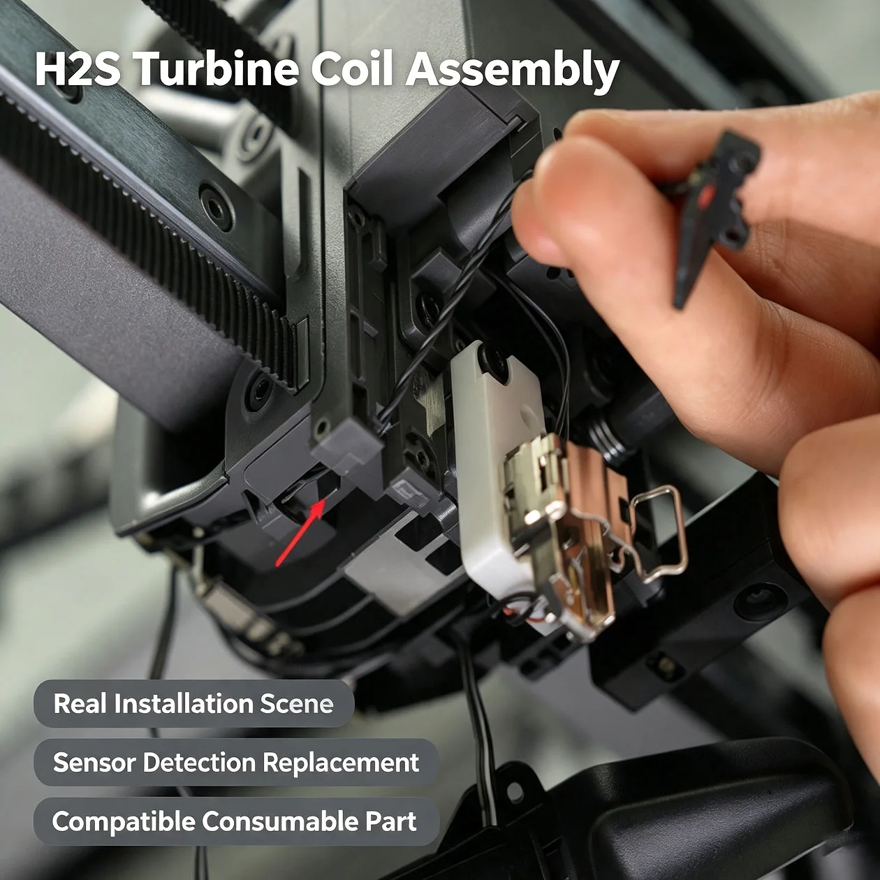 Bambu Lab H2S Eddy Current Coil Assembly 3D Printer Accessory Original