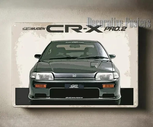 Affiche métallique Cr-x Mugen Car, plaque en étain