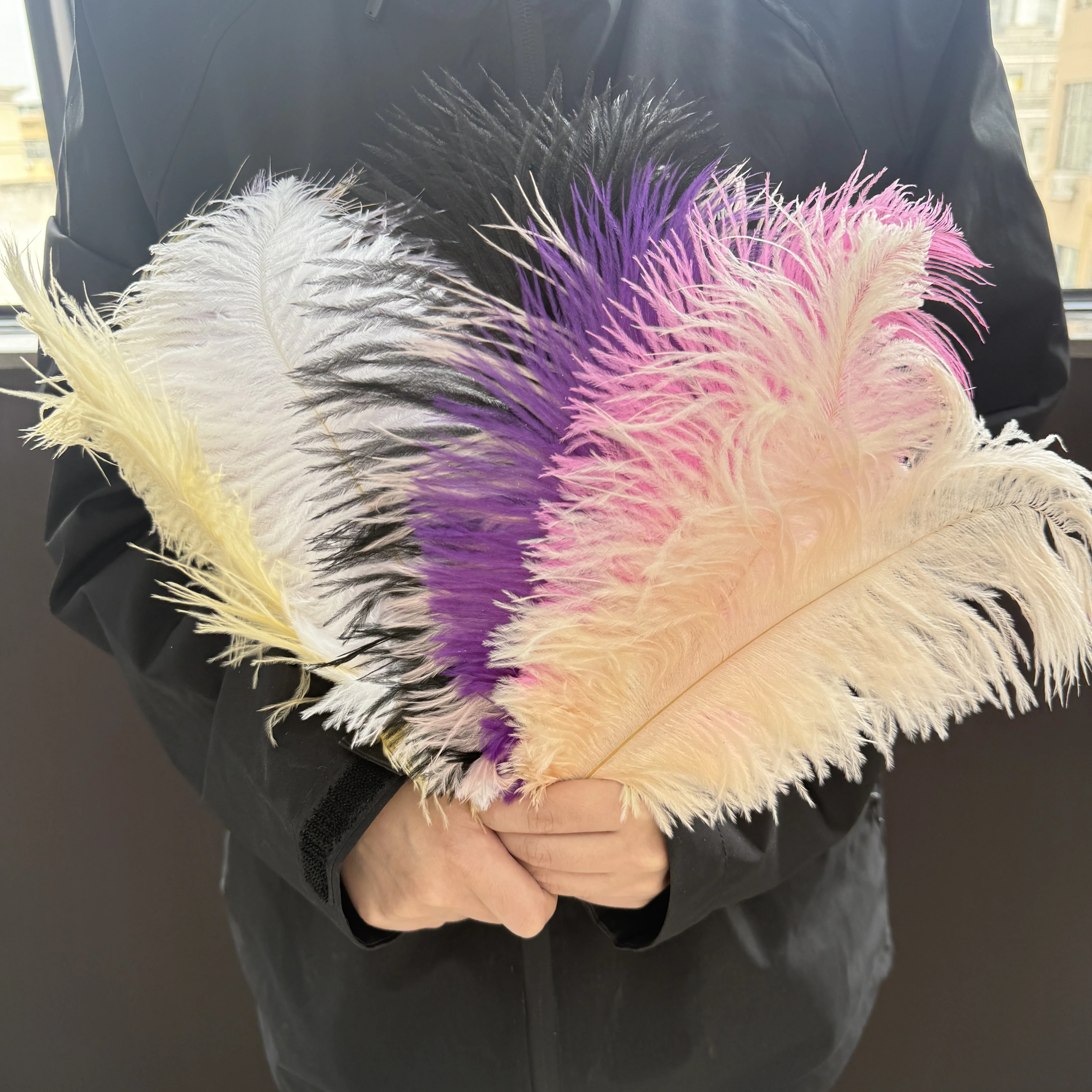 

500Pcs Natural Ostrich Feather for Craft 25-30CM DIY Jewelry Creation Wedding Party Decoration Ostrich Plume Bulk