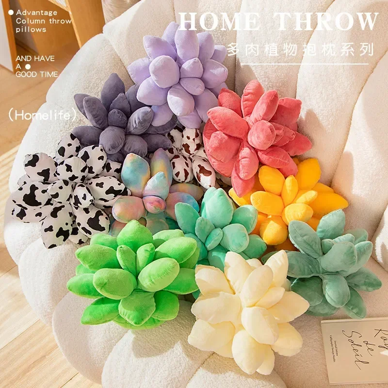 

Simulation Succulent Plant Plush Pillow Lifelike Potted Plushies Toy Stuffed Soft Cushion Seat Home Decor Girls Birthday Gifts