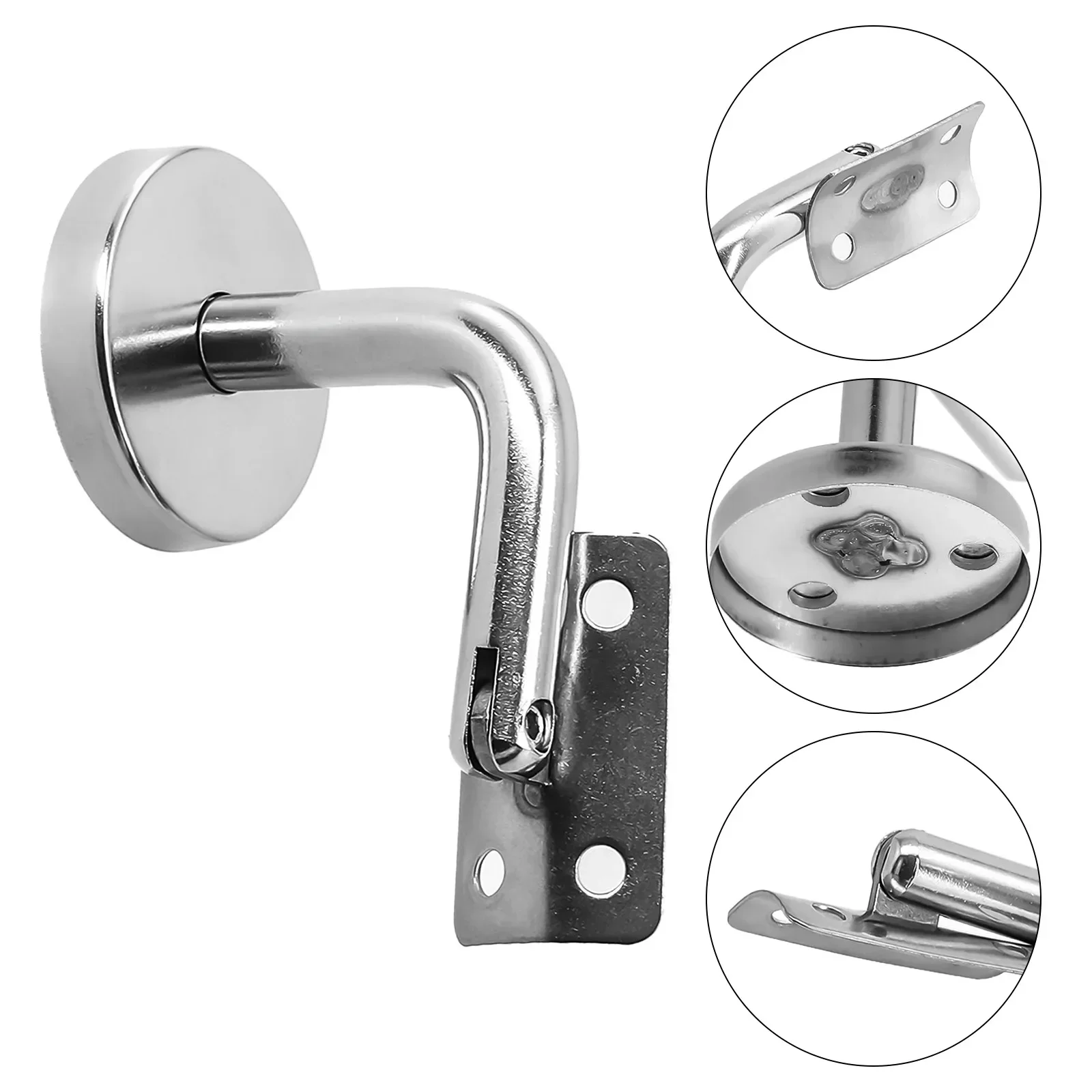 

Stainless Steel Wall Holder Handrail Wall Mounted Brackets Supports Stair Glass Tray Handrail Bracket Size 1.2*6*6cm