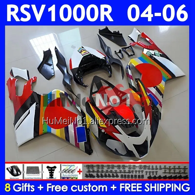 RSV-1000 For Aprilia RSV1000R Mille RV60 RSV1000RR 314No.20 RSV 1000 04 05 06 RSV1000 R RR 2004 2005 2006 Red black Fairings