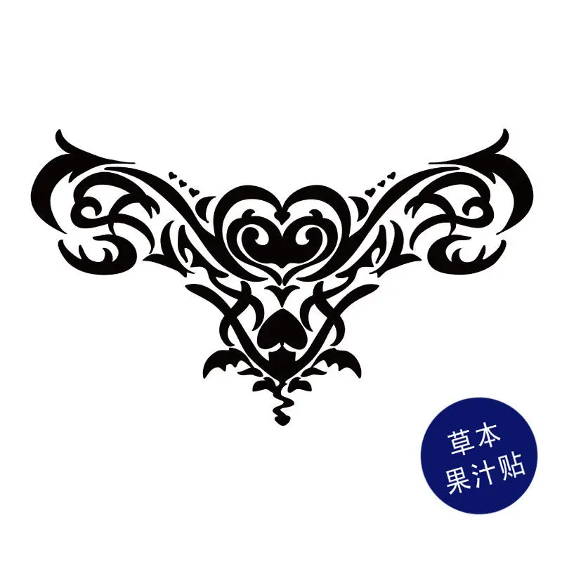 Herbal Juice Temporary Tattoos Lasting Sexy Succubus Abdomen Tattoo Stickers for Women Festival Art Waterproof Tatoo Cheap Goods