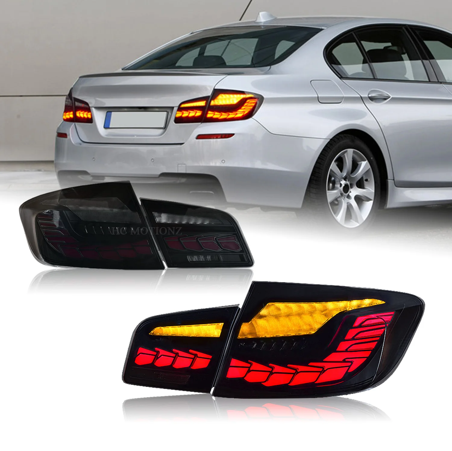 HCMOTIONZ LED Tail Lights For BMW F10 2010-2017 5 Series 520i 523i 528i 530i 535i F18 M5 Sedan Back Rear Lamp