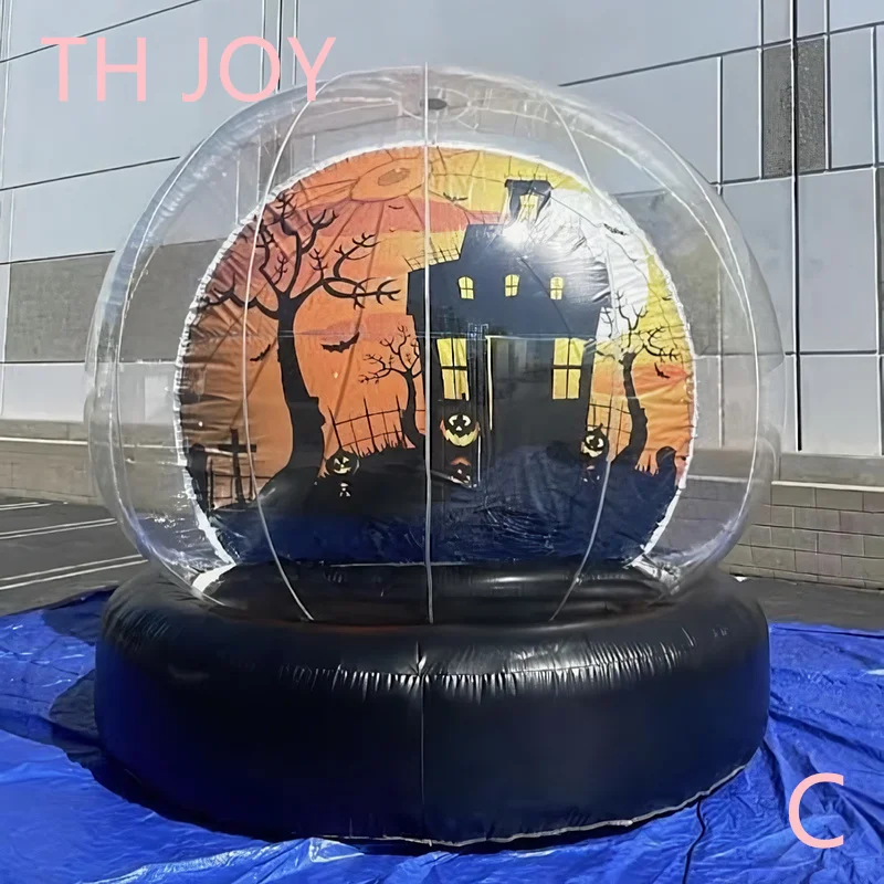 Fast Air Shipping, Halloween Human inflatable Snow Globe, 3m 10ft Inflatable Bounce House Transparent Dome Photo tent for sale