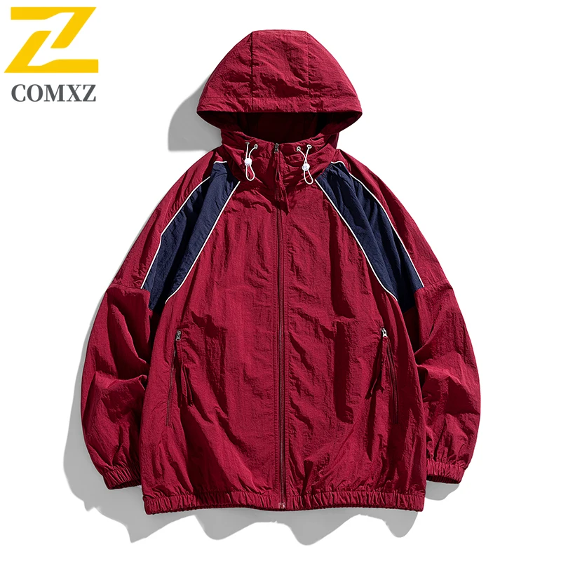 

Summer UPF50+ Windbreaker Men Women UV Protection Waterproof Splicing Ice Silk Jacket Man Camping Fishing Retro Lightweight Coat
