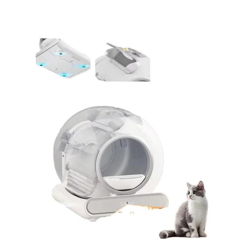 

Smart Cat Toilet Cabin With Wifi Remote Control and Automatic Cat Travel Garbage Bin Folding Automatic Cat Litter Box