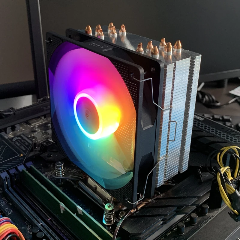 

6 Heatpipes CPU Air-cooled Cooler PC Processor RGB 120MM Ventilador For Intel LGA 1150 1151 1156 1366 1200 1700 2011 AMD AM4 AM5