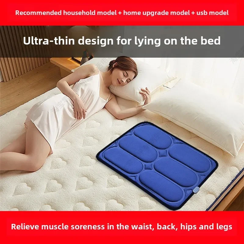 Multifunctional Electric Massage Seat Cushion with Vibration & Hot Compress for Waist and Hip, Suitable for Car and Home Use