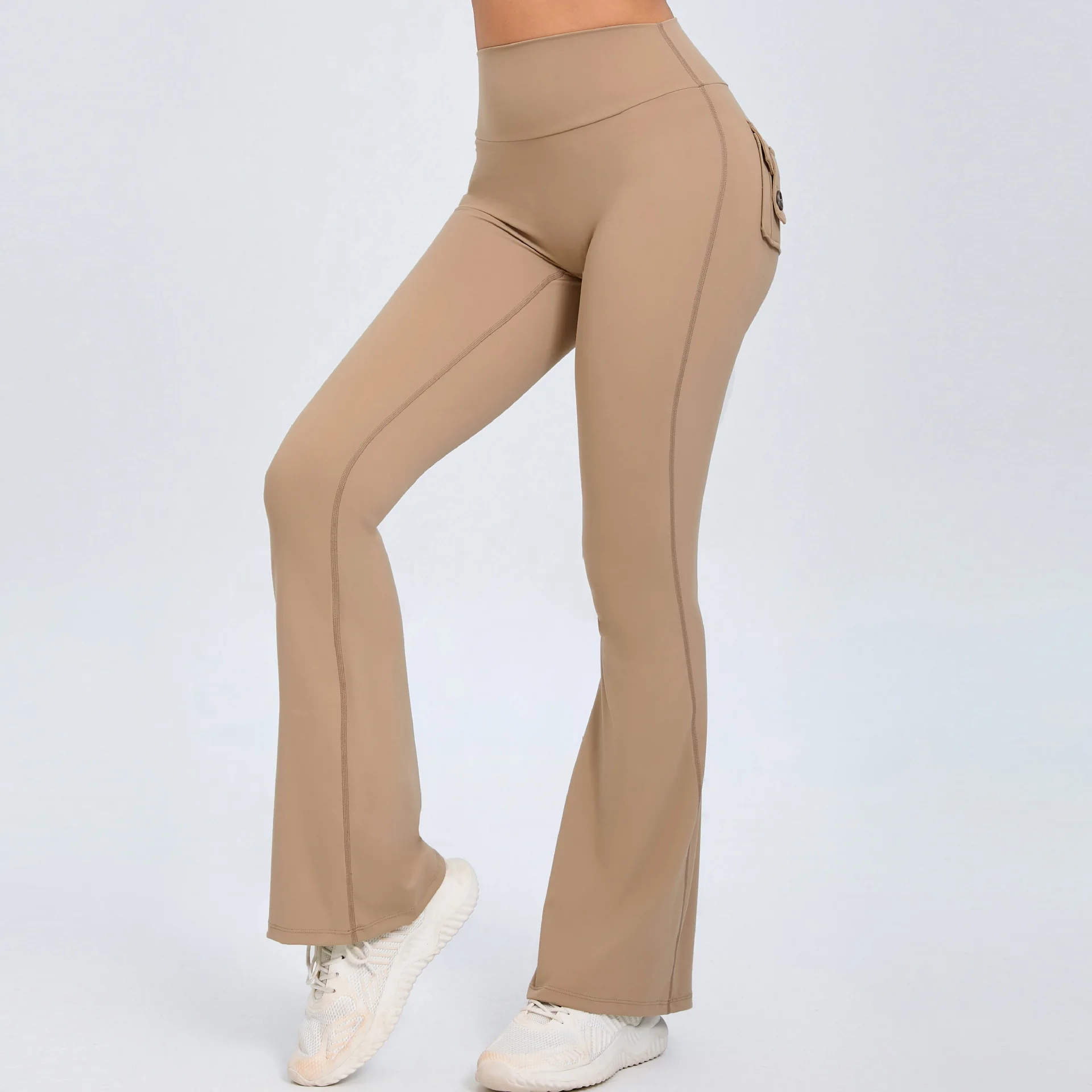 New Gym Flare Leggings Women Scrunch Bum High Waist Yoga Pants Shorts Tights Workout Legging Breathable Naked Feeling Elastic