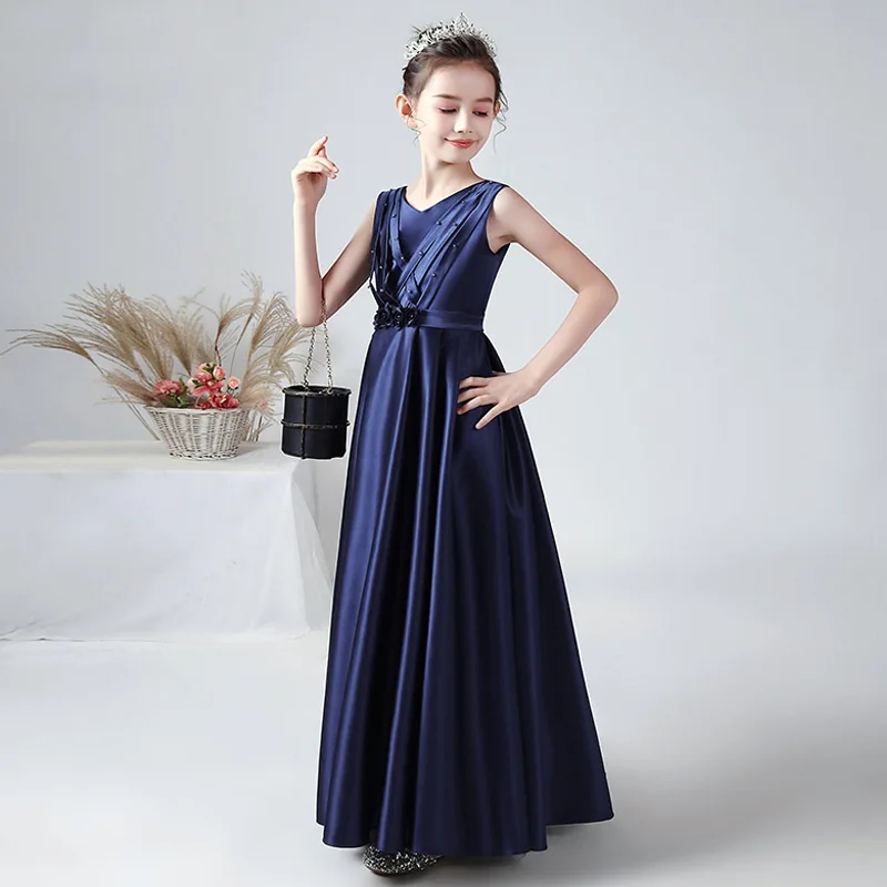 5 8 10 14 15 16 Years Teenage Children Elegant Frocks Design For Party Women 2024 Luxury Formal Gala Prom Black Girls Long Dress