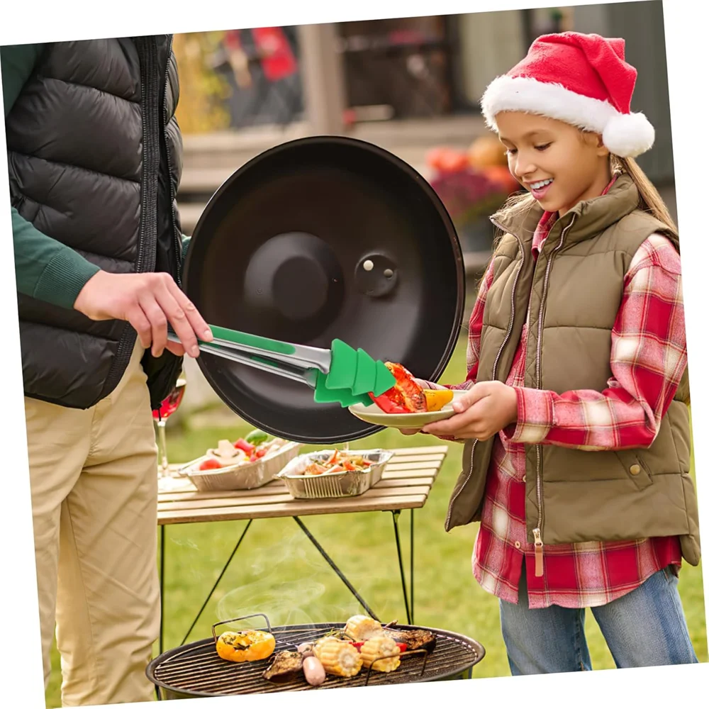 

Stainless steel food clip, Christmas snowman, silicone anti scald clip, kitchen baking special