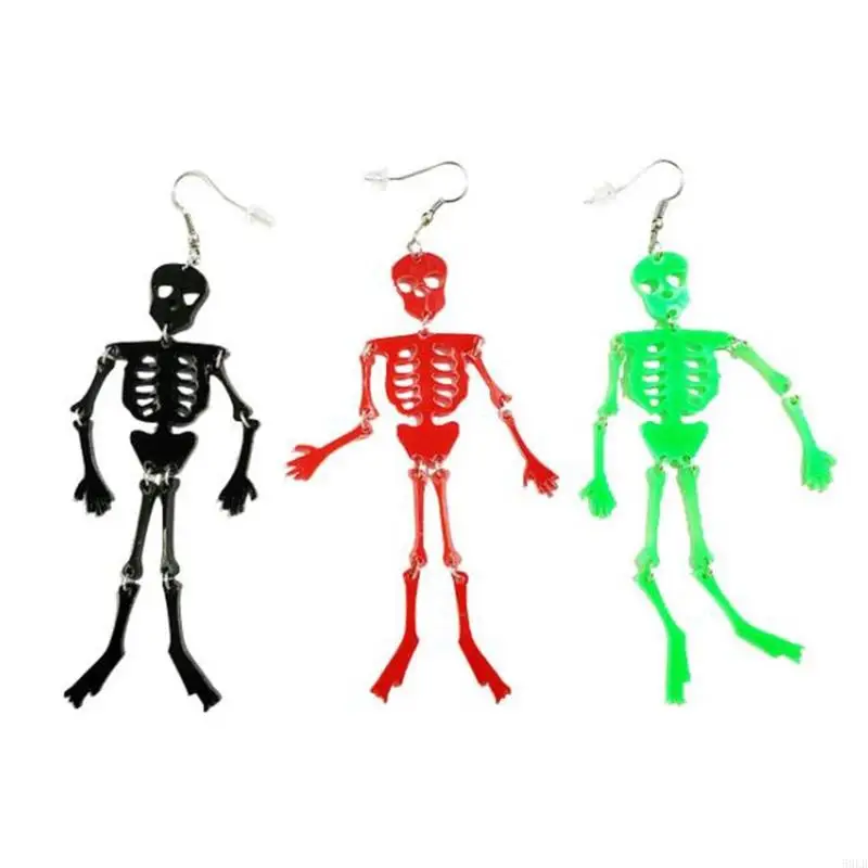 50LB Skeleton Eardrops Danglers UV Crystal Resin Epoxy Mold DIY Earring Silicone Mold