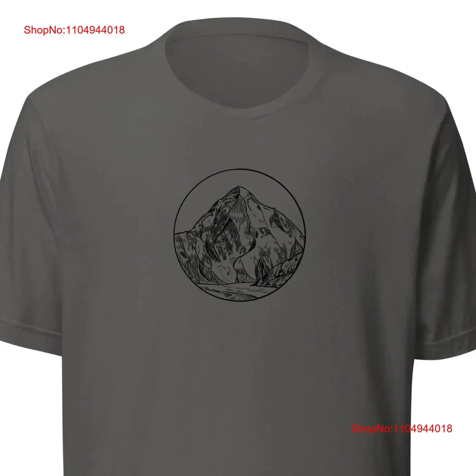 K2 Mountain T Shirt ArT Doodle Adult vintage Washed Stretched fashion Soft designer clothes Breathable Comfortable Stylish