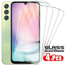 4Pcs Protective Glass for Samsung Galaxy A24 4G Screen Protector Film A54 A34 A14 A04 M54 M34 M14 M04 A M 13 23 33 53 73 5G