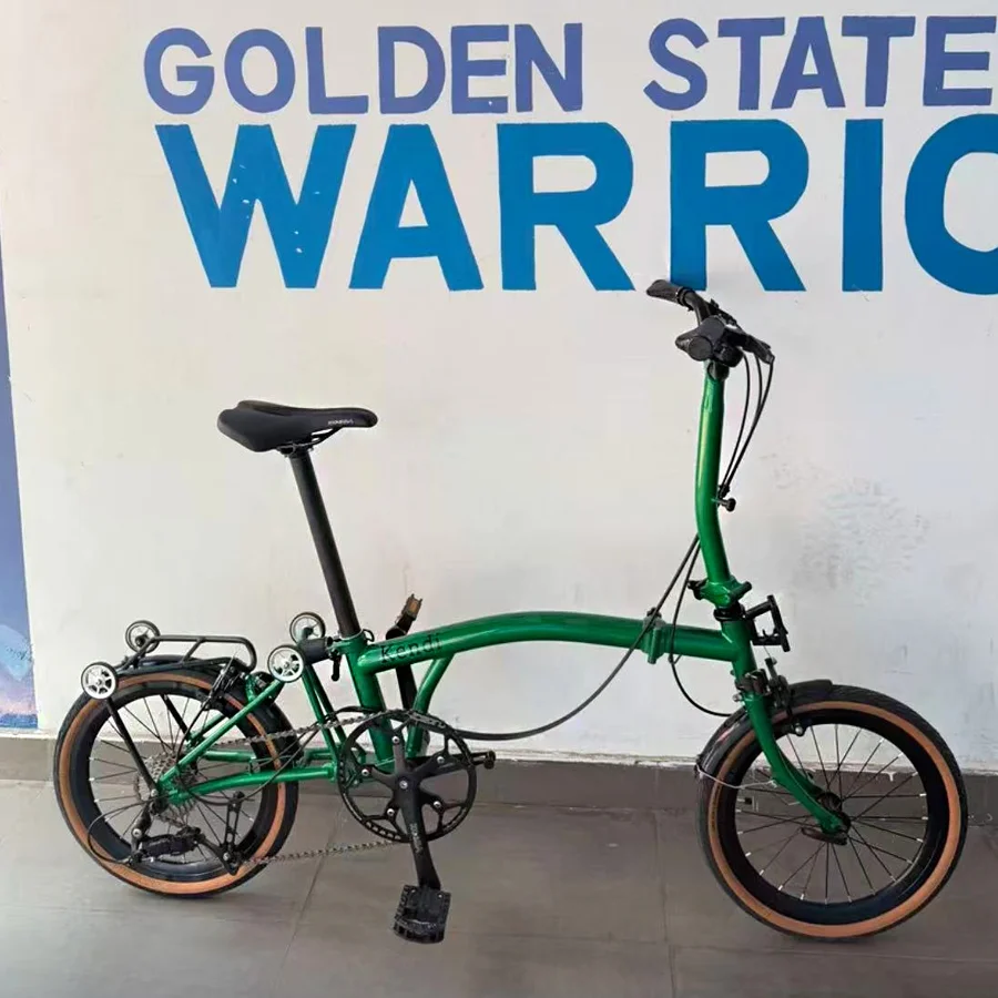 

Lightweig City Carbon Steel Folding Bike 16inch Outdoor Portable Disc Brake Shock Absorber Adult Variable Speed Student Bicycle