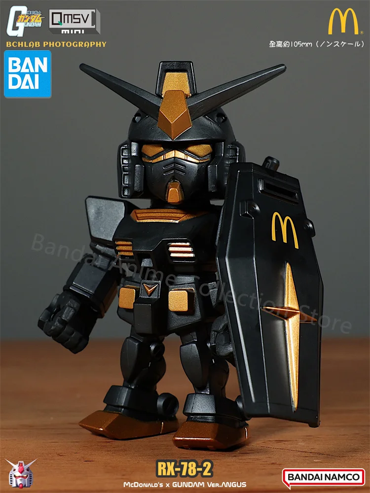 BANDAI McDonald's co-branded Gundam Ver. Angus SD RX-78-2 Model General Hamburger Theme Platform Action Toy Figure Birthday Gift