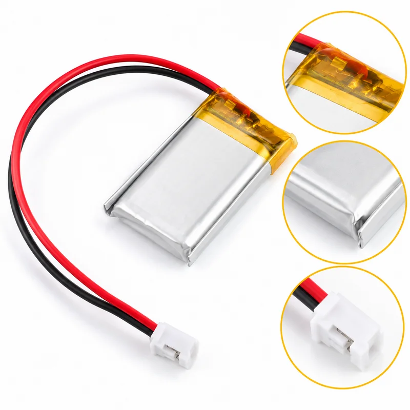 602030 300mAh 3.7V Li-ion Polymer Battery, Rechargeable Replacement Cell for Bluetooth Headset, Speaker, Monitor, Self-Timer