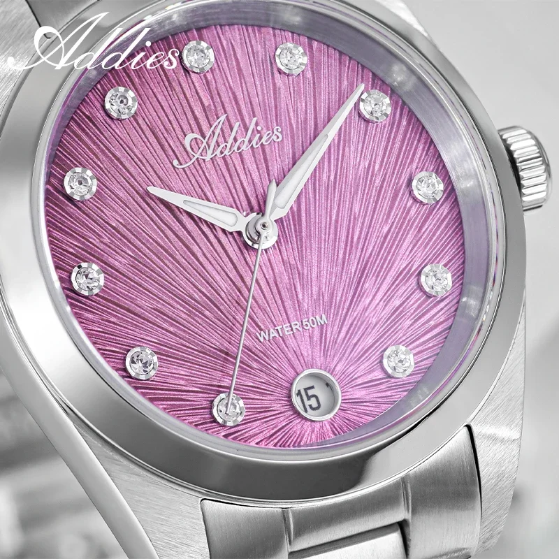 ADDIES Women's Luxury Quartz Watch Japan GM12 Sapphire Glass 316L Stainless Steel 50m Waterproof Sport Business Women Wristwatch
