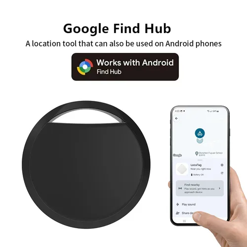 Etiquetas de seguimiento de aire para Android Smart Bluetooth Tracker Tag funciona con Google Find Hub APP dispositivo localizador de seguimiento buscador de artículos