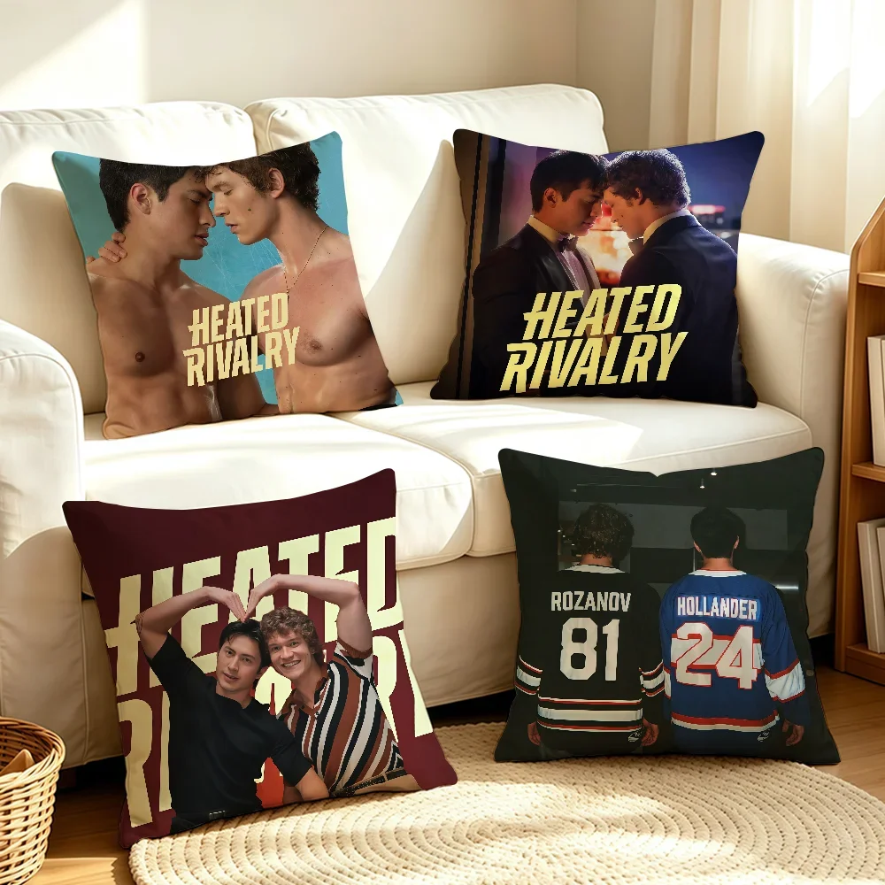 TV H-Heated R-Rivalry cushion cover Soft Smooth Pillow Case Hidden Zipper Washable Decorative Couch Office Gift