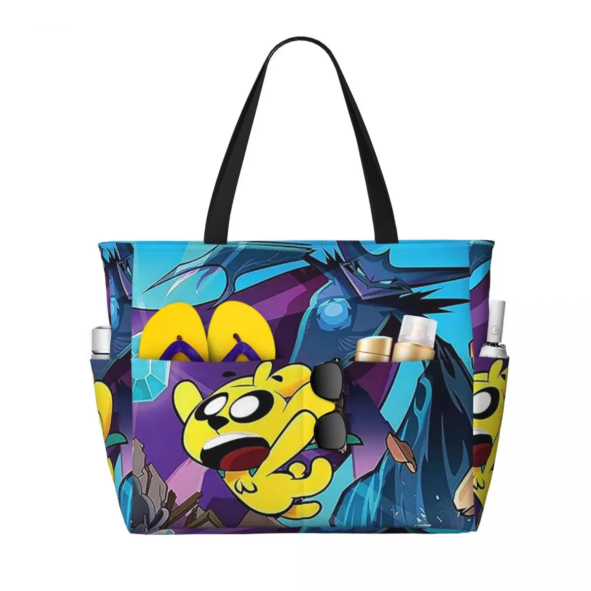 Mikecrack Cartoon Game Beach Tote Bag Sport Gym Yoga Duffle Large Tote Bag Women Travel Bag Fitness bag