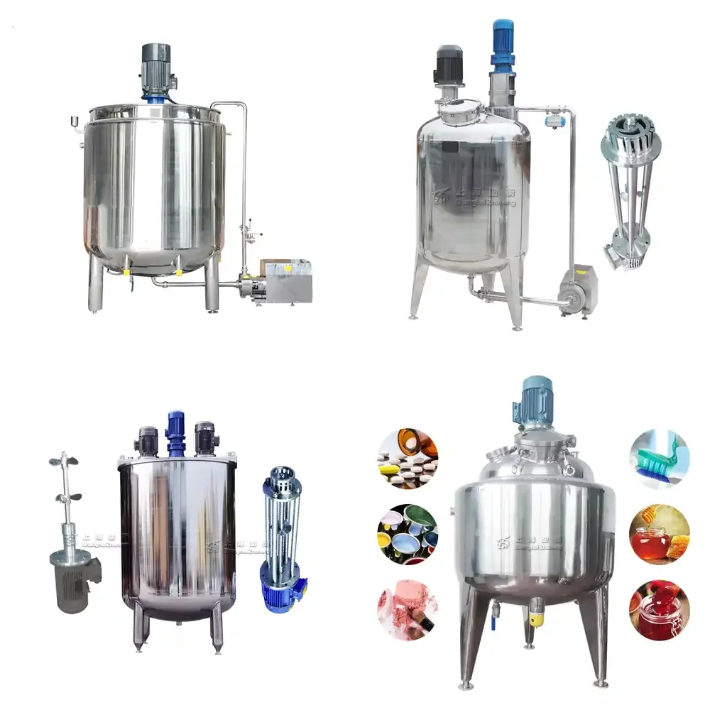 

Высококачественный вертикальный смесительный бак из нержавеющей стали 304/316L (однослойный, двухслойный, трехслойный) для арахисового масла и шампуня