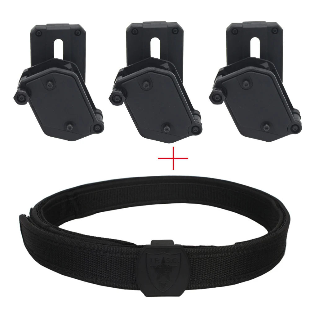 VULPO IPSC Belt & Left Right Speed Magazine Pouch Set Airsoft Competition Shooting Belt And Multi-Angle Rotation Mag Pouch