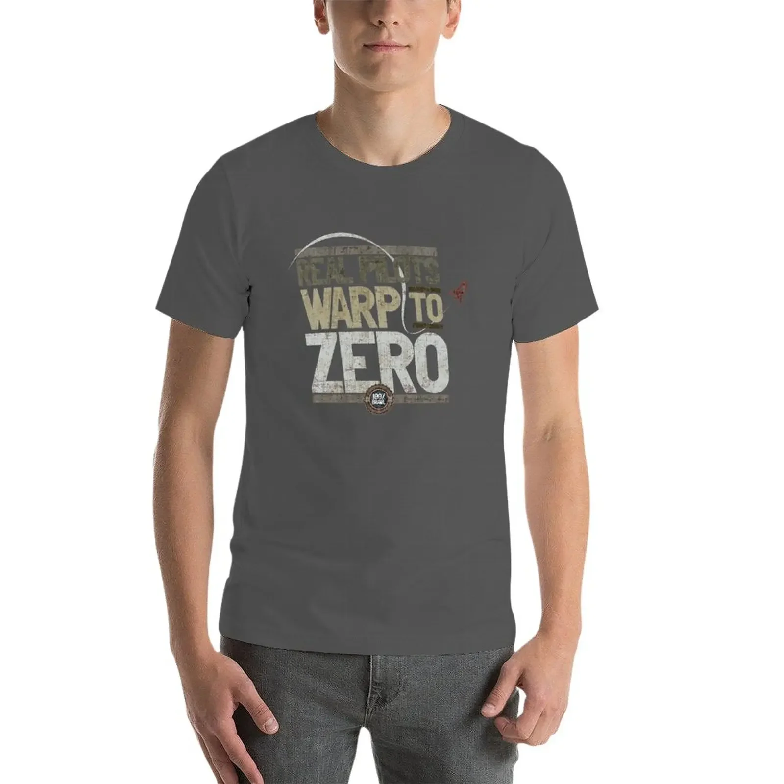 T-shirt Real Pilots Warp to Zero magliette ad asciugatura rapida magliette grafiche t-shirt con stampa animalier per uomo cotone