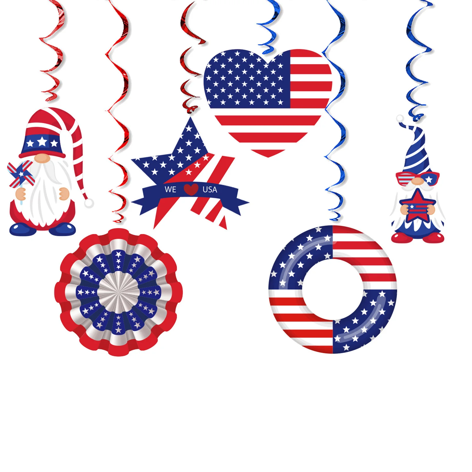 Independence Day Decorative Pendant No Deformation and Colorfast Pendant for Decorating Patriotic Event