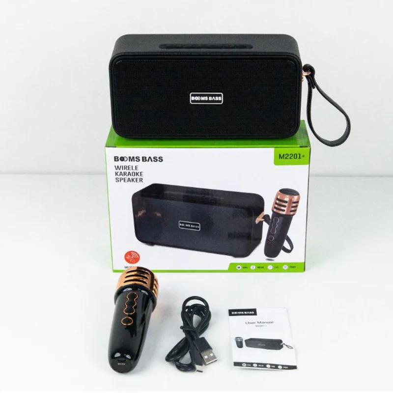 

Subwoofer Handheld Portable Bluetooth Caixa De Som Mobile Karaoke Wireless Microphone Microphone Supports Card Insertion Speaker